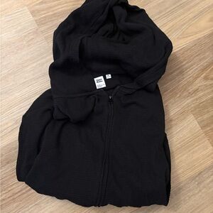 Aritzia TNA waffle zip up black XL